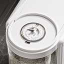 12 Lbs Rice Container with Measuring Cup, Upgraded Built-in Fresh Box, Cereal Dispenser Storage with Lids for Home Kitchen Pantry Rice Soybean Corn And large grain grains-White (Small)