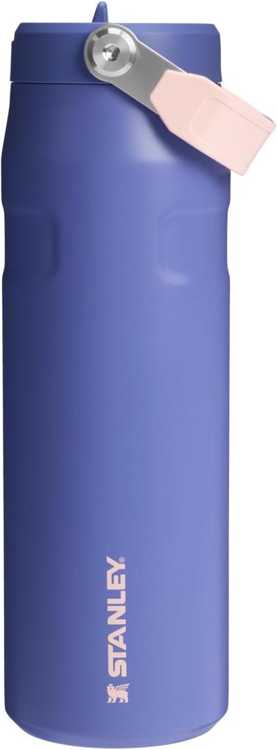 Stanley IceFlow Flip Straw 2.0 Water Bottle 24 oz | Built-In Straw for Travel and Sports | Lightweight and Leak Resistant | Insulated Stainless Steel | BPA-Free | Lupine