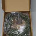 Fudios Lighted Christmas Pine Garland 6FT 48 Warm White LED Battery Operated with Timer for Mantle Fireplace Holiday Winter Decoration Indoor Outdoor Use