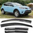 Window Visors Rain Guards Deflectors Compatible with 2013-2018 Toyota RAV4,Side Window Deflector Sun Shade Vent Visors Weather Shields for RAV4 13-18,Car Accessories Smoke 4-Pieces Set