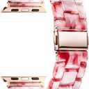 BINLUN Compatible with Apple Watch Bands 38mm 40mm 41mm 42mm 44mm 45mm 46mm 49mm for Women Men Lightweight Resin Watch Straps Compatible with iWatch Series 11/10/9/8/7/6/5/4/3/2/1/Ultra3 2 1/SE3 2 1