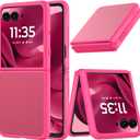 Case for Motorola Razr Ultra 2025/Razr Ultra 2026 Phone Case,Slim-Fit Hard PC Bumper Shockproof Silicone Protective Cases,Hot Pink