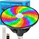 CEDIO LED Pool Light Bulb for Inground Pool, 2026 Upgraded 120V RGB Color Changing Pool Lights Underwater Pool Light with Remote Control, E26/E27 Replacement Pool Light (Pool Light Bulb Black)