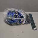 4FT Pop up Christmas Tree for Indoor Decoration Pre-lit Mini Christmas Tree with 60 Lights, Green Artificial Pencil Tree Collapsible Tinsel Pop up Snowy with Blue Bow Christmas Ball