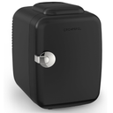 CROWNFUL Mini Fridge, 4 Liter/6 Can Portable Cooler and Warmer Personal Fridge for Skin Care, Cosmetics, Food,Great for Bedroom, Office, Car, Dorm, ETL Listed (Black)