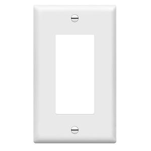 ENERLITES Decorator Light Switch or Receptacle Outlet Wall Plate, Size 1-Gang 4.50 Inches x 2.76 Inches, Unbreakable Polycarbonate Thermoplastic, 8831-W-10PCS, White