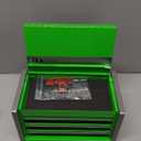 P.I.T. Mini Green Tool Box, Portable 3 Drawer Steel Stackable Tool Box with Magnetic Tab Locking, Green Micro Top Chest with Liner for Tools Storage and Organizers, Home DIY