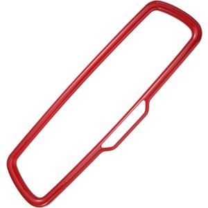 X AUTOHAUX Car Interior Rearview Mirror Cover Trims Decoration Accessory ABS Red for Dodge Challenger Charger for Ram