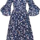 GRACEART Colonial Girls Dress Pioneer Costume Prairie Pilgrim Dress Kids, Size 8