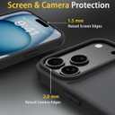 4 x PinLiSheng Matte Case for iPhone 17 Pro Max Case,Shockproof Protective Hard Back Slim Phone Case,Frosted Translucent Back Phone Cover, Anti-Fingerprint - Black