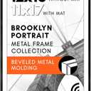 Americanflat 12x18 Metal Poster Frame with Tempered Glass - Use as 11x17 Frame with Mat or Display 12x18 Photo Without Mat - Brooklyn Collection - Picture Frames for Wall Display - Black