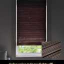 UNISHADES Cordless Bamboo Roman Shades for Windows, Blinds Size (30.5" W 48" H) Colour (Highfield Teak)