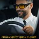 Night-Vision-Driving-Glasses Men Women Over-the-Glasses: Anti Glare Polarized Wrap-Around Night Vision Glasses