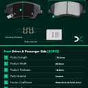 SCITOO D1912 Ceramic Brake Pads Sets Front w/Hardware Replacement For Hyundai For Elantra 2017-2020,For Hyundai For Ioniq 2017-2022,For Kia For Niro 2017-2022