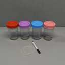 8 OZ Glass Baby Food Storage Containers, 4 Pcs Baby Jars with Lids, Reusable Small Glass Baby Food Containers for Infant & Baby, Freezer, Microwave/Dishwasher Safe