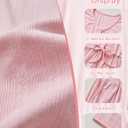 Girls Fall Outfits Tie Knot Crop Tops Wide Leg Pants with Pockets 2025 Winter Sets Active Wear (Pink)