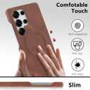 SOKAD Leather Case for Samsung Galaxy S25 Ultra Compatible with Magsafe, Vintage Elegant Design for Men Women, Thin Slim Half-Wrap Anti-Slip Protective Phone Case for Galaxy S25 Ultra, Brown