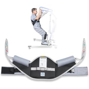 Sit to Stand Sling for Patient Standing or Lifting,Padded Patient Lift Sling Stand Assist to Transferring and Raising for Elderly-SWL500lbs (Black, Large)