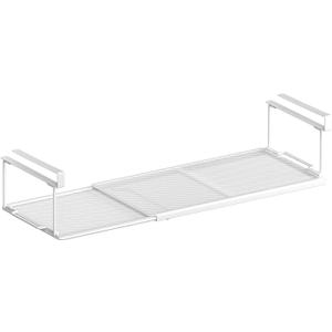 Sincereshe Expandable Under-Shelf Shoe Rack for Closet(1-Pack) - Adjustable Under Shelf Storage Organizer, No-Tool Installation Sturdy Metal Hanging Shelves for Sneakers, Flats & Casual Shoes (White)