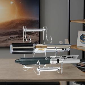 WANLIAN Lightsaber Display Stand Acrylic Desktop Lightsaber Hilt Holder Light saber Collection Display Case(Transparent)