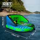 2-3 Person Towable Tubes for Boating, Sofa Style Boat Tube, Water Sports Inflatable Towables Tubes for Boats to Pull, Dual Tow Points, Durable Nylon Cover, Ideal for Kids & Adults