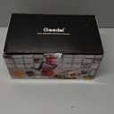 Geedel Rotary Cheese Grater, Kitchen Mandoline Vegetable Slicer with 3 Interchangeable Blades, Easy to Clean Rotary Grater Slicer for Fruit, Vegetables, Nuts (White)