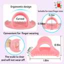 Edge Stitch Lock & Sewing Gauge, 4 Colors Sewing Needle Gauge Measuring Tool, Mini Sewing Finger Ruler for Even Stitches, 3mm Sewing Templates, DIY Stitching kit for Machine Sewing