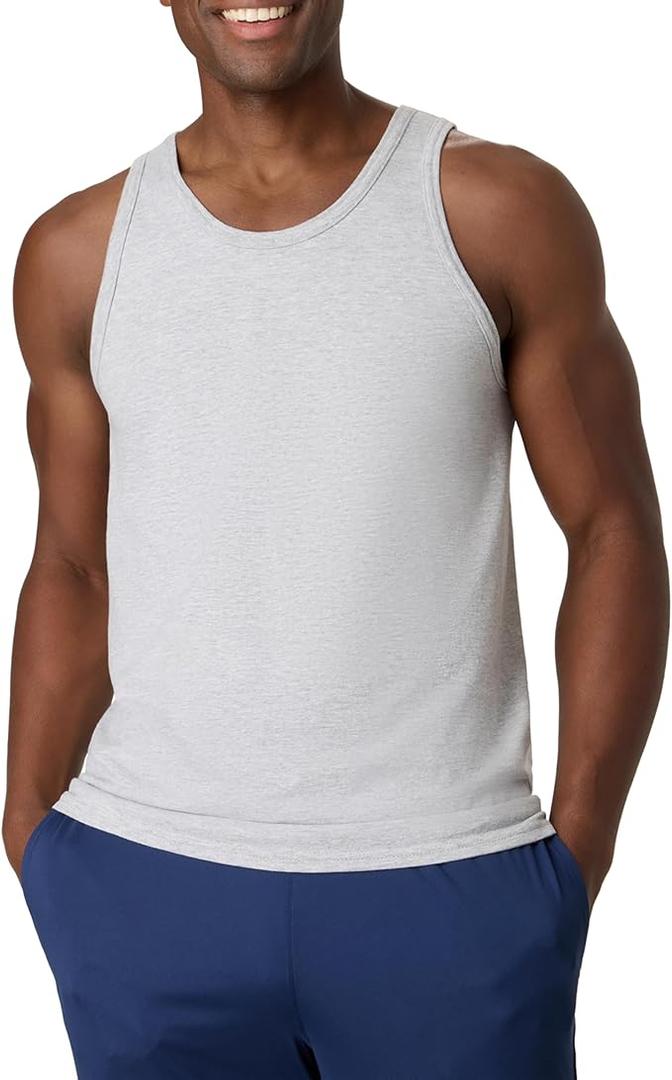 Hanes Men’s Performance Tank, X-Temp Moisture-Wicking Tank Top, Solid Colors, 2-Pack M