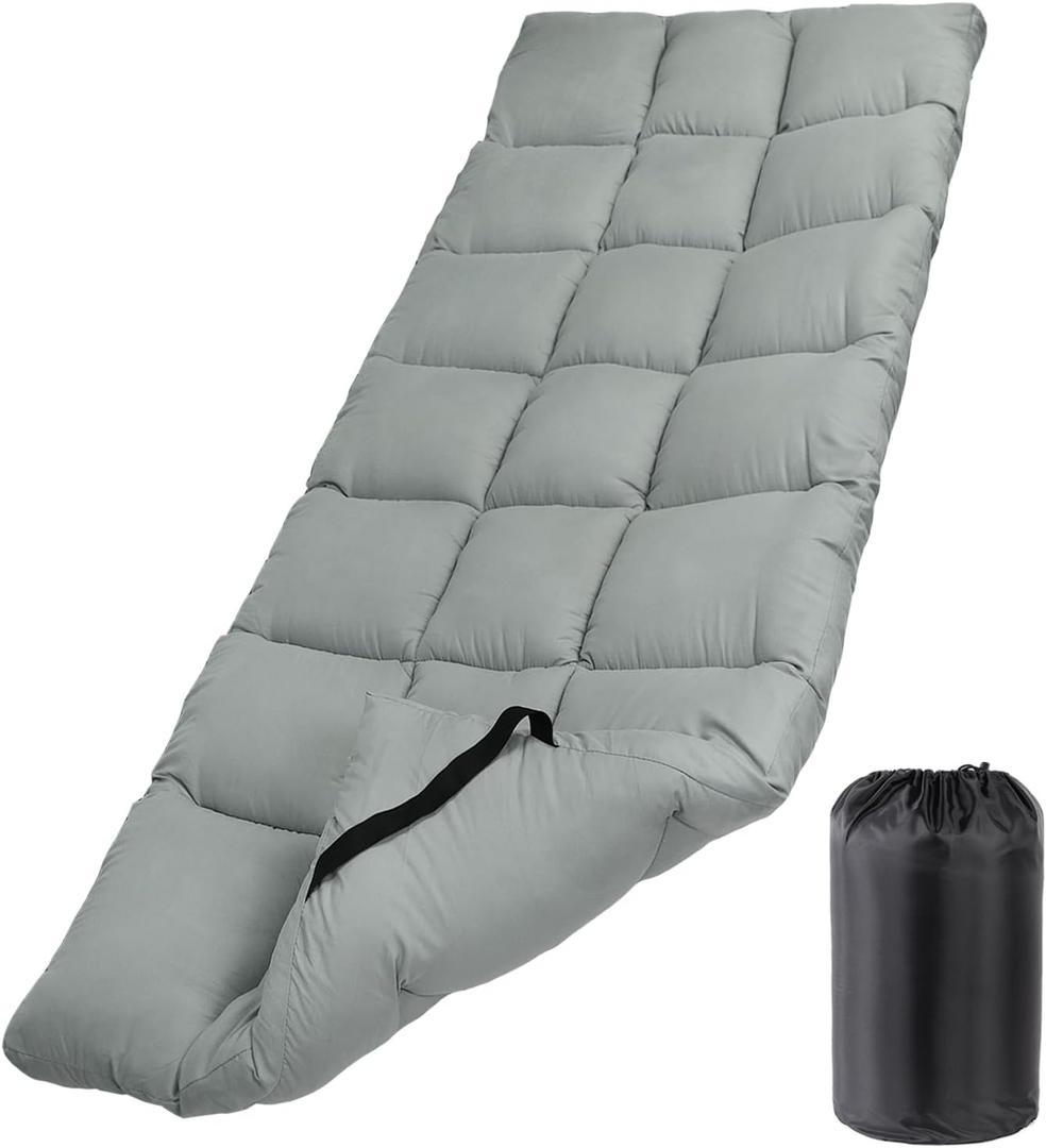 Tuphen Cot Mattress Pad-Cot Pads for Camping, Cot Mattress Topper, Camping Mattress Sleeping Pad 75"x30" Soft Lightweight Quilted Pads for Camp Cot/RV Bunk/Narrow Twin Beds