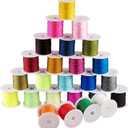 PH PandaHall 0.8mm Nylon String Beading Thread 25 Colors Chinese Knotting, Kumihimo Macrame Cord Wind Chime Blinds String for Macrame Friendship Bracelets Christmas Ornament, 250 Yards