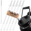 Jmoe USA Straw Adapter Kit for RTIC Jugs | 5-Pack of Reusable BPA Free Straws | Includes Cleaning Brush | Food-Grade Plastic | Compatible With Jug Lid | Easy to Clean (One Gallon)