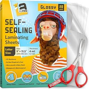 Matte Thermal Laminating Pouches, 9 x 11.5 Inches, 3 Mil Thick, Matte Finish, 50 Pack, Fitted for Letter Size Laminating Sheets 8.5 x 11