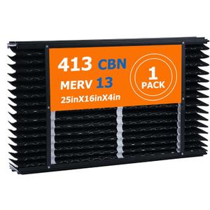 413 CBN Replacement Filter Compatible with AprilAire Whole House Air Purifier 1410, 1610, 2410, 2416, 3410, 4400 Furnace Air Purifier, MERV 13 with Carbon to Reduce OdorsSize: 25x16x4, 1 Pack