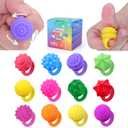 Mity rain Silicone Rings for Adults - 12 Pack Textured Finger Fidget Rings - Quiet Silicone Accessories for Daily Fidget Relief, Focus, Party Supplies, Adult Holiday Gifts
