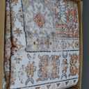 zesthome 8x10 Area Rugs for Living Room,Non-Slip Backing Washable Rugs,Vintage Large Area RugStain Resistant Home Decor Rug (Orange,8'x10')