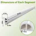 ORLANG 23ft Marine-Grade Dock Bumpers,7-Section PVC Dock Fenders with Stainless Steel Screws and Washers,P-Type Boat Dock Guards,Dock Post Bumpers for Docking Edges, Horizontal Decks or Piers(White)
