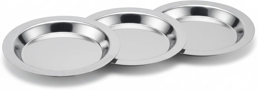 3PCS Stainless Steel Wine Bottle Coaster Silver Metal Drink Coasters for Table Bar Tea Cup Holder Accessories(Note:0.5mm Ultra-Thin Razor Sharp Edges)