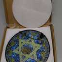 FLAGWIX Hanukkah Gifts for Women Men - Star of David Stained Glass Window Hanging 8 in - Hanukkah Sun Catcher Hanging Decor, Chanukah Suncatchers for Garden Decor, Religious Spiritual Gifts for Mom (Royal  Hanukkah Radiance)