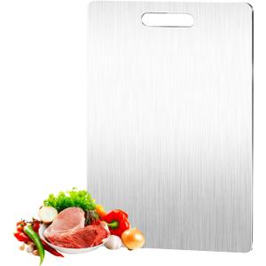 Cutting Boards for Kitchen,Stainless Steel Chopping Board,Hygiene Durable Safe, Suitable For Kitchen Or Outdoor Camping (1, 13.4"L x 9"W)