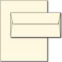 2 x Blank Letterhead Paper & Envelopes - Off-White Natural Cream Color - 40 Sets - Unique Executive Size (7" x 10") Paper with Matching Envelopes