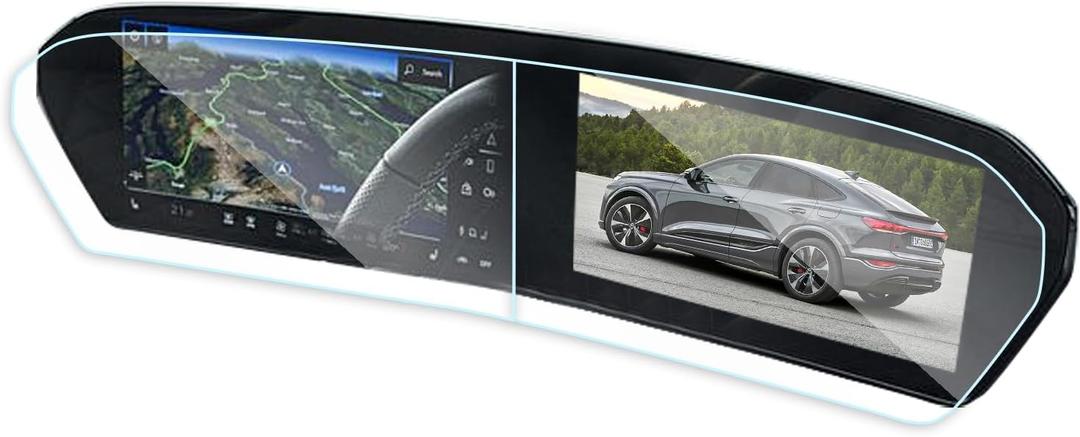 2025 Au di Q5 Tempered Glass Screen Protector Compatible with 2025 Au di A5 / S5 /Q5 / SQ5 / A6 Sportback/ Q6 E-Tron/ SQ6 E-Tron / Sportback /Screen Protector 11.9Inch+14.5Inch Q5 Accessories 2025 -HD (2pcs)