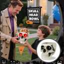 Halloween Skull Head Decor, Resin Skull Statues, Resin Skull Head Tabletop Decoration for Halloween Home Office Decor Candy Servers