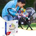 Lynncare Adjustable Arch Bassinet Toys for Infant & Toddlers, Stroller Arch, Baby Crib Toys with Fascinating Hanging for Stimulating Babys Senses and Developing Motor Skills
