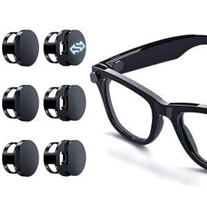[6-Pack] Light Cover for Meta Glasses, Led Blocker Compatible with Wayfarer, Skyler, Headliner Block Flashing | Non-Adhesive Fixation Flash Blocking, Enables Error-Free Recording, Privacy Cover