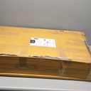 Amazon Basics Portable TV Dinner 4-Pack Rectangular Folding Tray Table with Storage Rack, Black, 15" x 19" x 26"