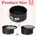 8Pcs Springform Pans Nonstick, 4.7 Inch Stainless Steel Springform Cake Pan with Removable Bottom Round Mini Cheesecake Mold for Cakes, Cheesecakes, Pizzas and Quiches, 12cm/4.72inch