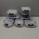 VERONES 26 Pieces Glass Meal Prep Containers Set, 13 Containers, Stackable Glass Food Storage Containers with Lids-Airtight Lunch Containers，for Microwave, Oven, Freezer & Dishwasher,Grey