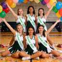 8PCS White Senior 2026 Sashes with Green Glitter Letters - Cheerleader Sash Graduation Party Decoration Class Of 2026 Celebration Party Supplies
