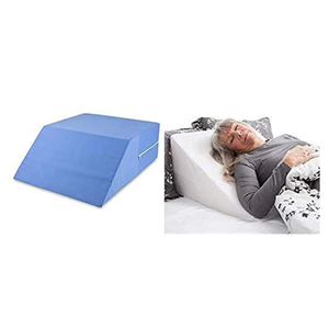 DMI Ortho Bed Wedge Elevated Leg Pillow, Supportive Foam Wedge Pillow, Blue and Wedge Pillow to Support and Elevate Neck