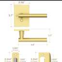 Amerdeco 10 Pack Brushed Gold Privacy Interior Door Handles